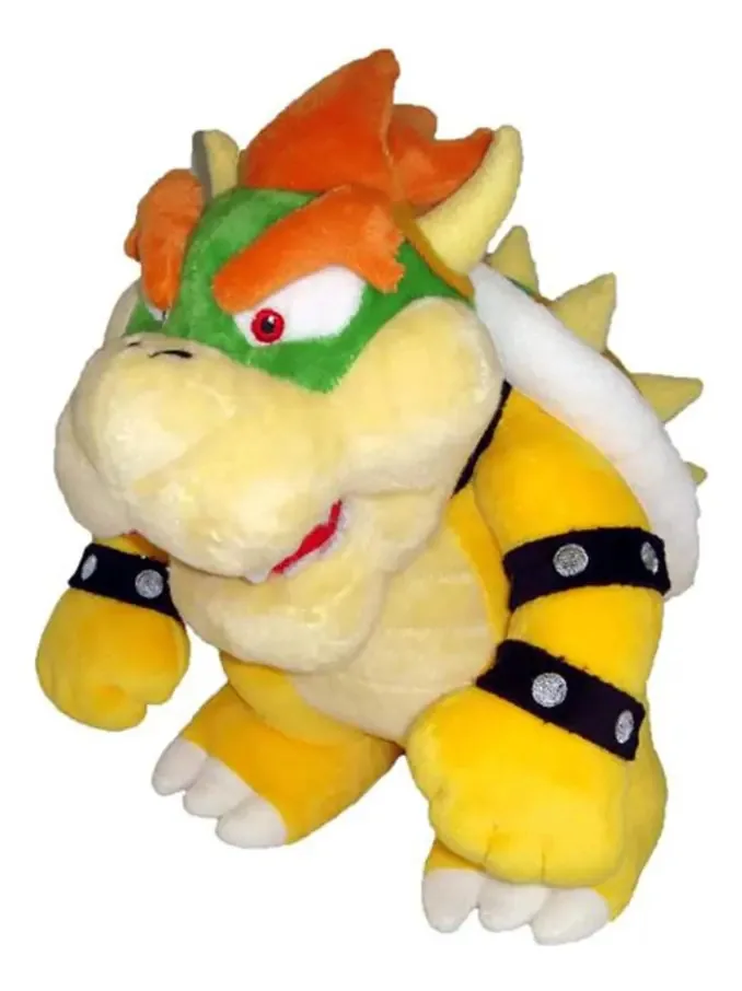 Pelúcia Little Buddy Bowser, 10 pelúcias coloridas