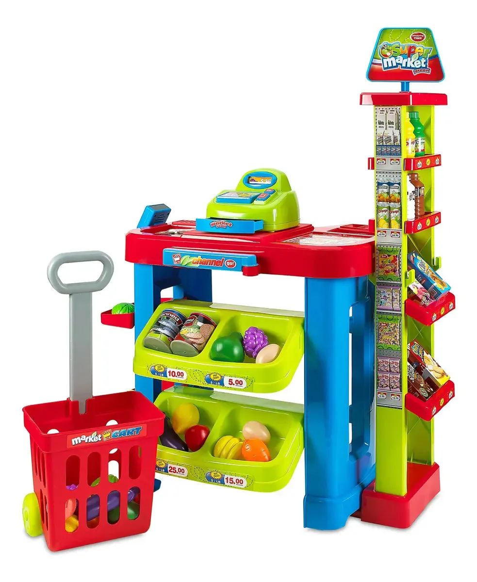 Supermercado Criativo Para Crianças - Conjunto de Jogo Super Divertido com Carrinho de Compras