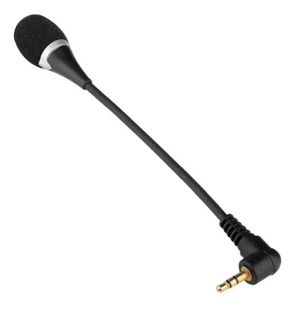 1 Mini Conector de 3,5 mm com Cabo para Microfone, Portátil, Tablet, Microfone, Microfone Flexível