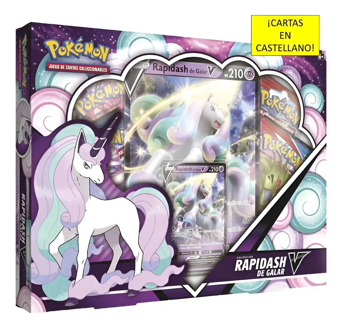 Cartões colecionáveis Pokémon Rapidash De Galar V em espanhol