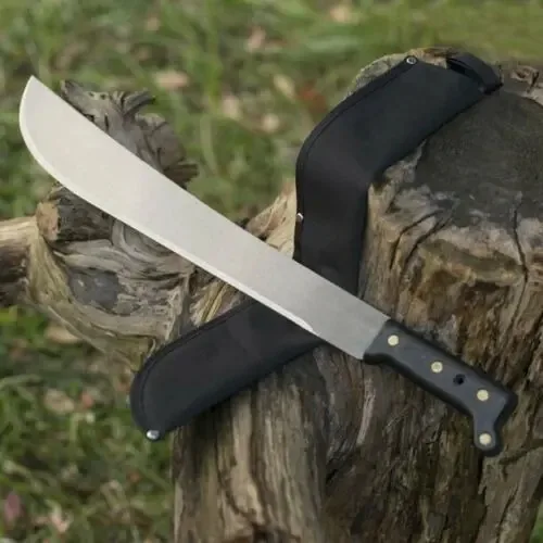 Facão Ozark de 18 polegadas com capa para acampamento, caça e pesca