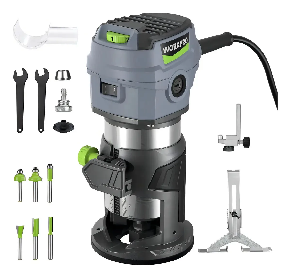 Kit de roteador compacto Workpro, ferramenta de roteador