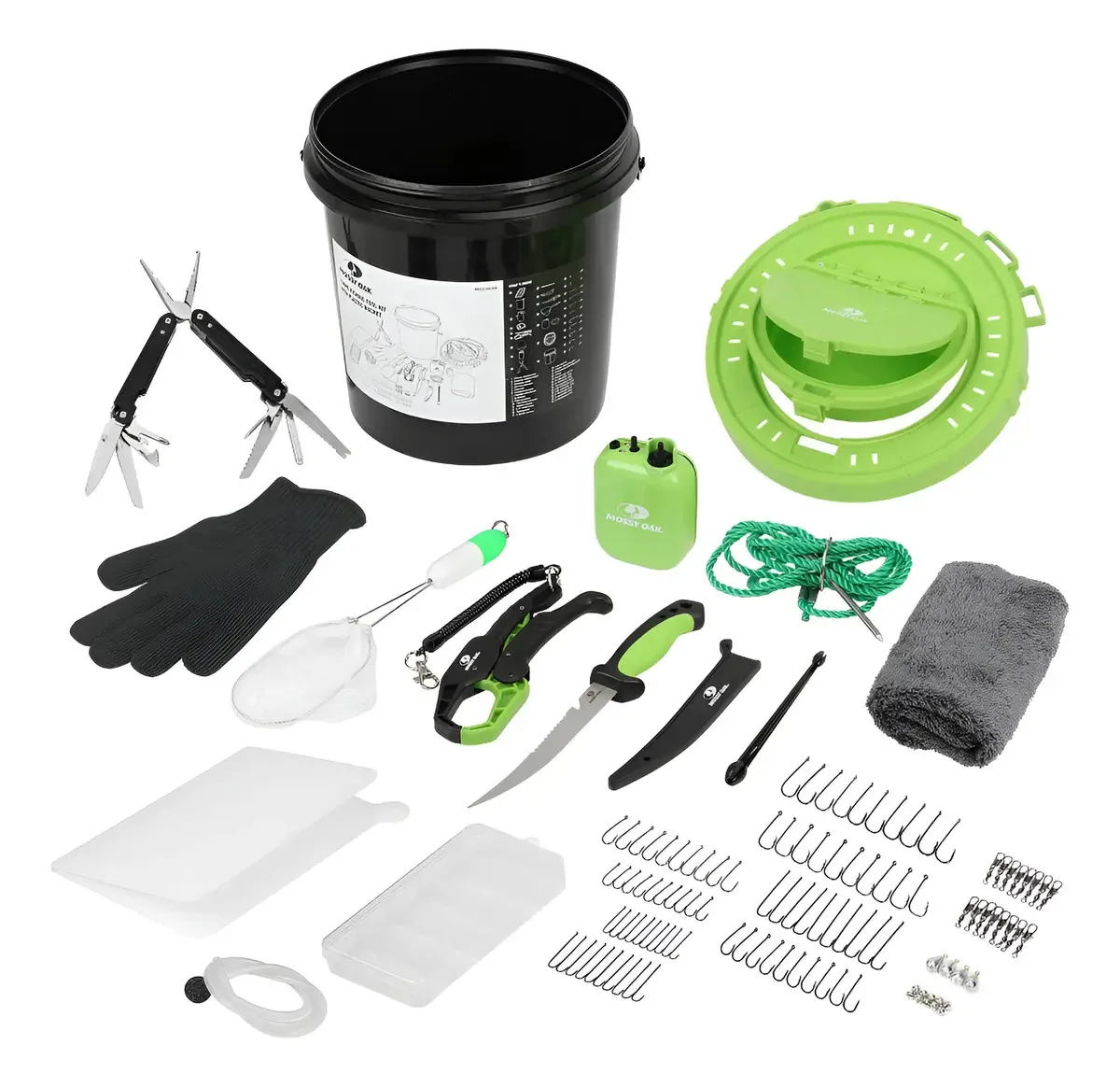 Kit de ferramentas de pesca de 126 peças, acessórios e alicates