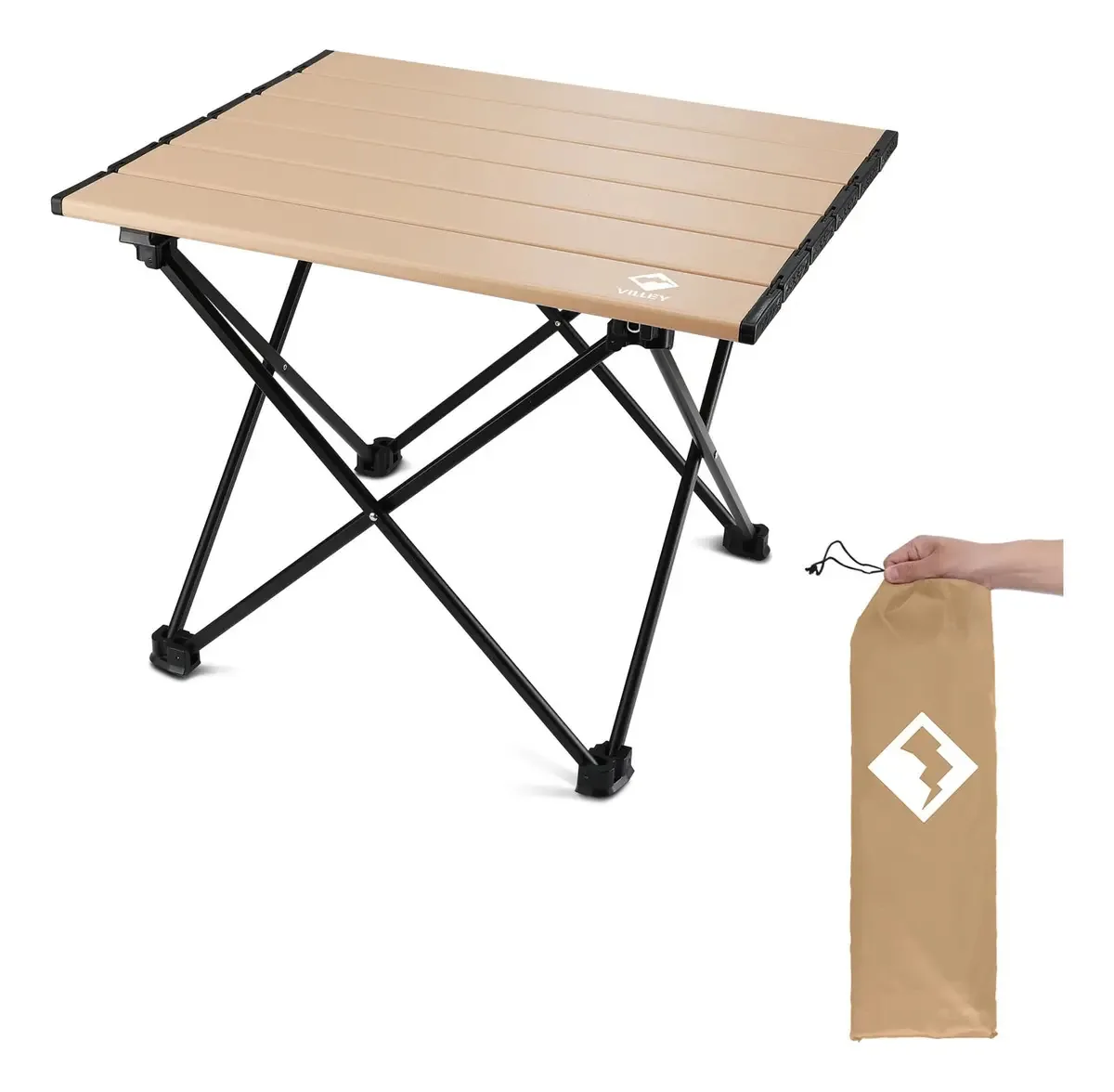 Mesa lateral portátil dobrável Villey Ews
