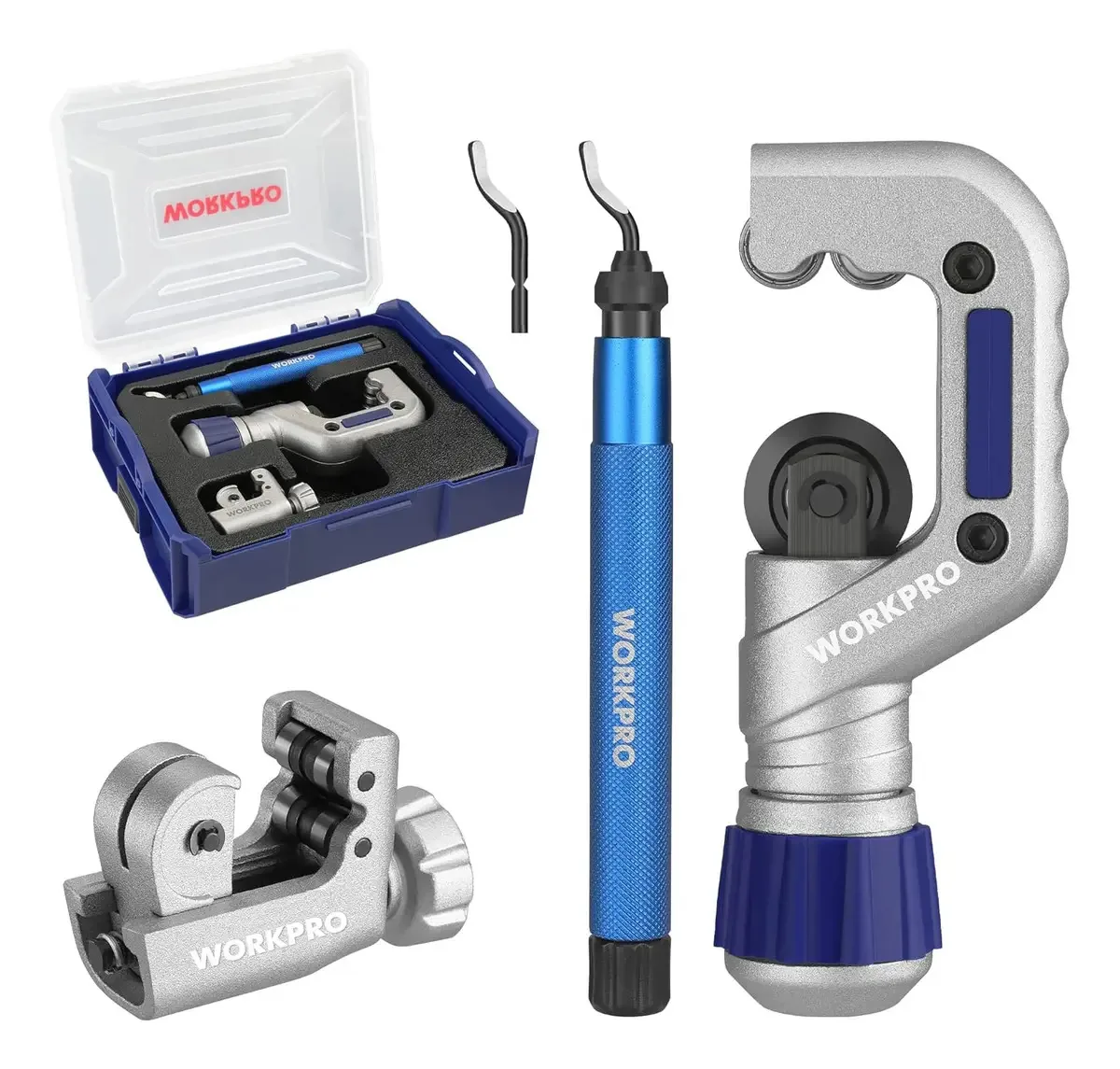 Conjunto de cortador de tubos Workpro de 3 peças - Cortador de tubos com