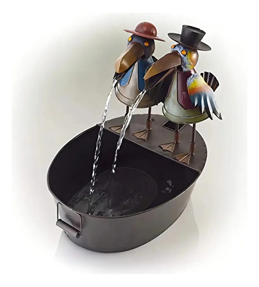 Fonte de água Metal Raven da Alpine Corporation para ex