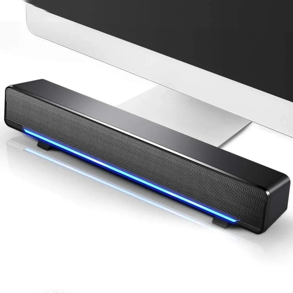 Barra de som USB Bewinner com cabo, barra de som This