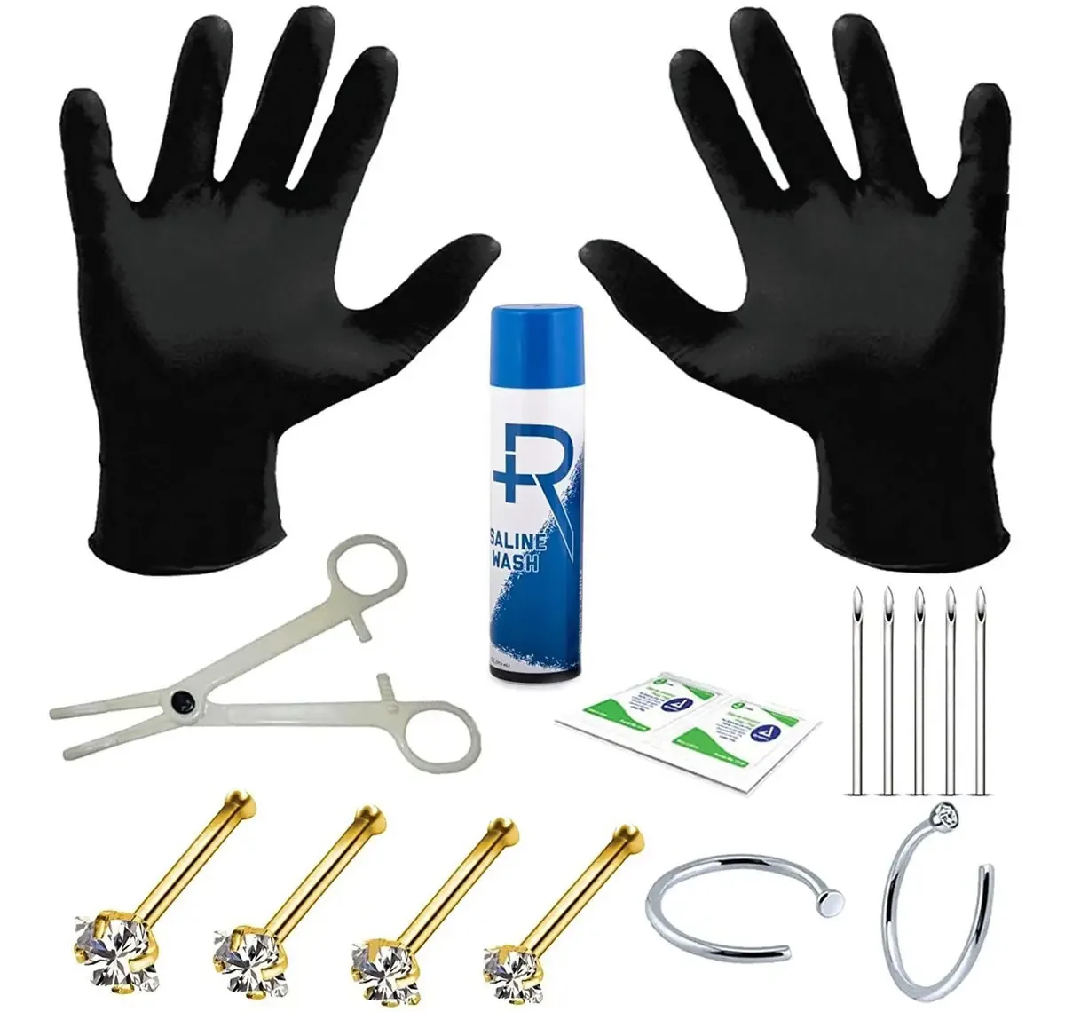 BodyJ4you - Conjunto de 15 piercings corporais profissionais