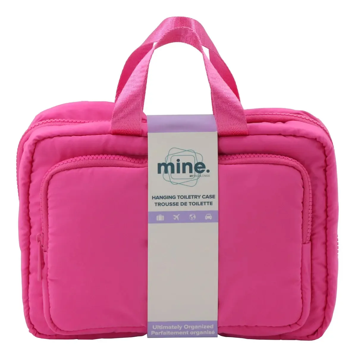 Bolsa rosa Mytagalongs para viagens e organização - rosa - sólida