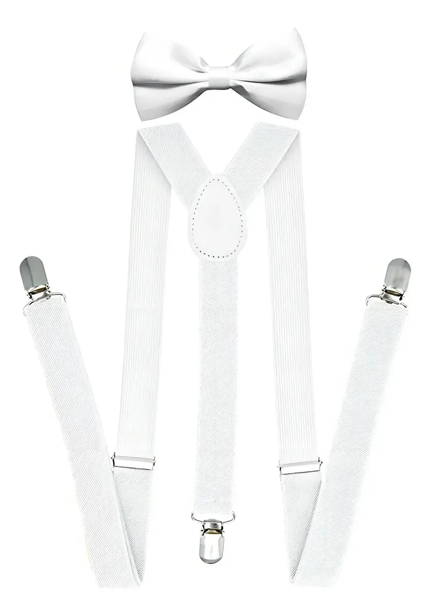 Conjunto unissex de sutiã e alças, elegantes cores brancas