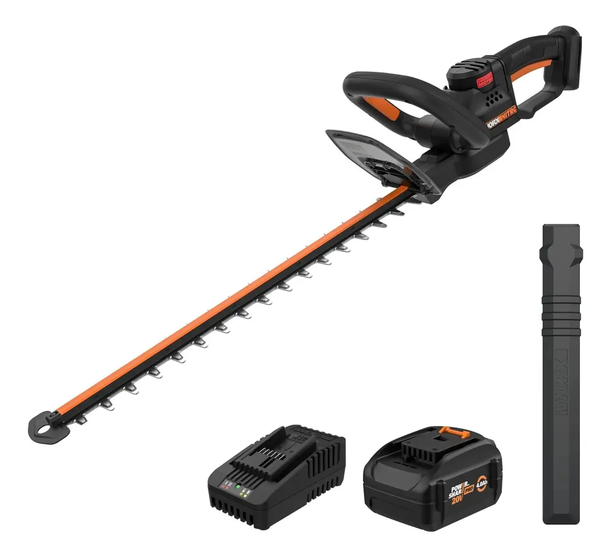 Corta-sebes sem fio Worx Nitro Wg263 de 22 polegadas e 20 polegadas