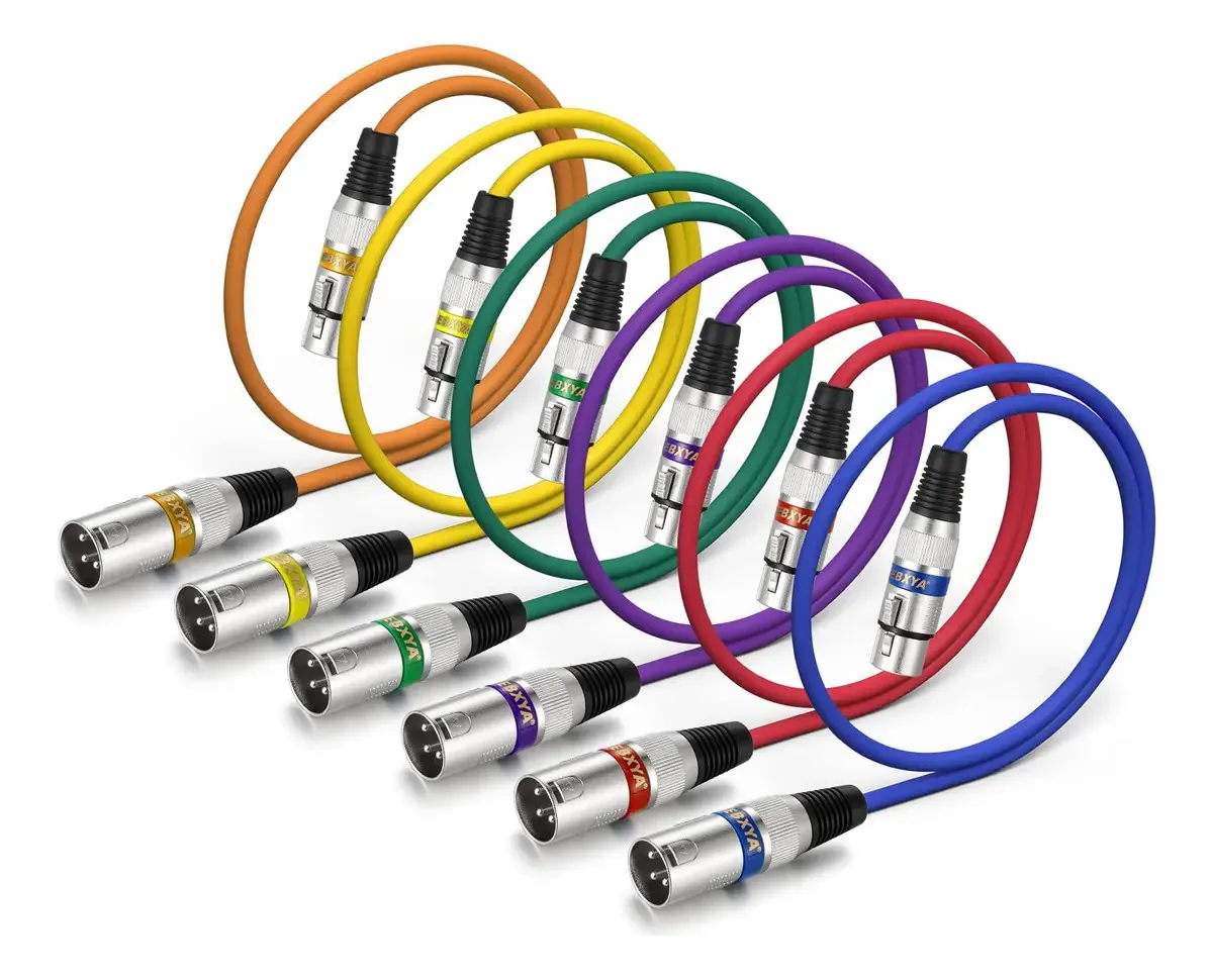 Pacotes de cabos de áudio Color XLR