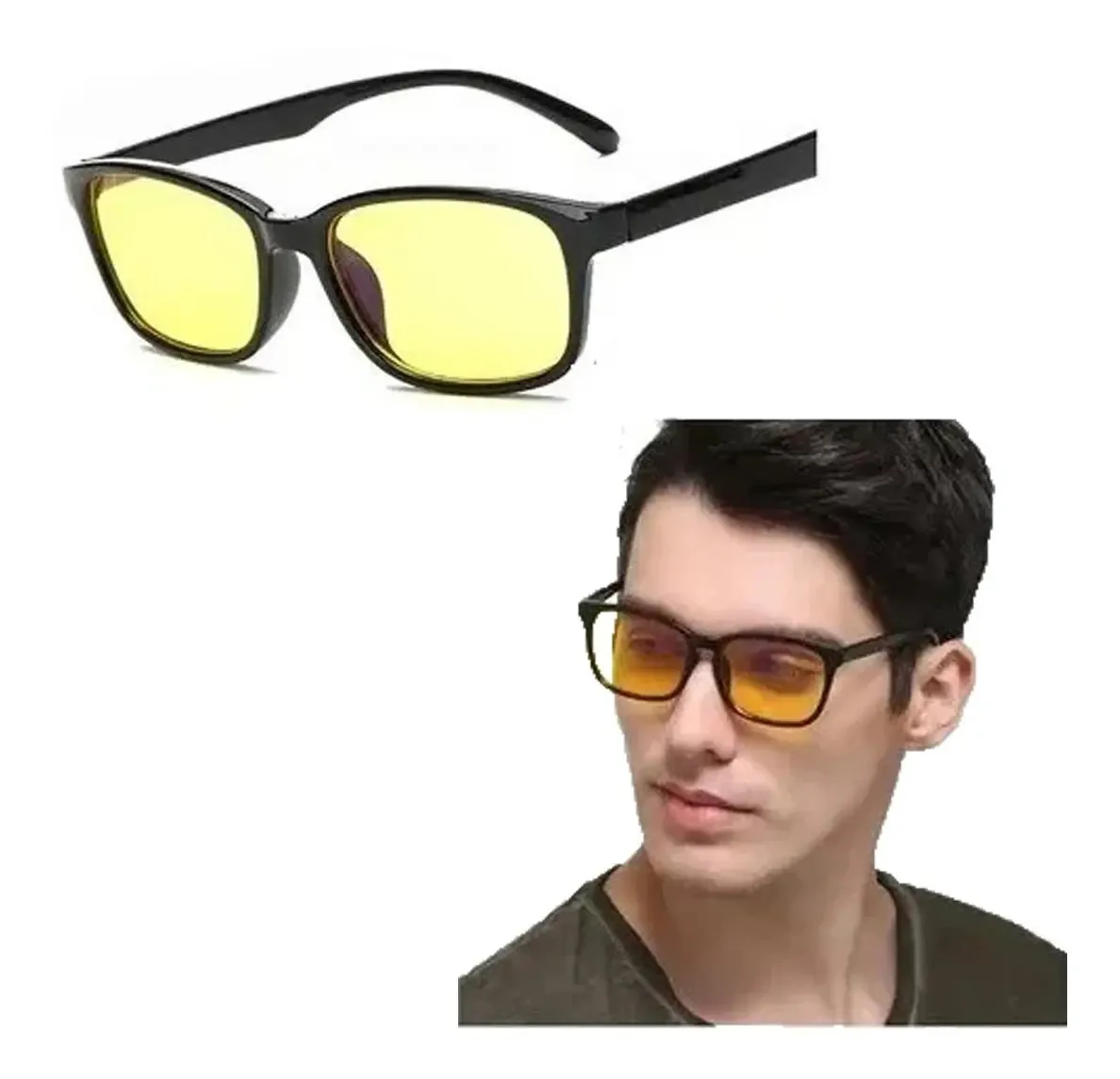 Lentes de computador antifadiga, anti-reflexivas, anti-azul, cor de luz, amarelo brilhante