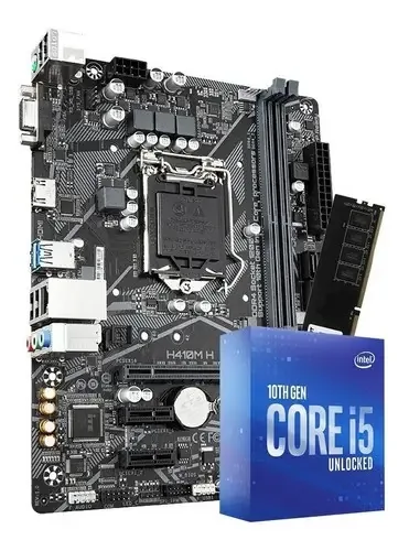 Atualização combinada Intel I5 10600k+ H410+ 2x8 16gb Ddr4