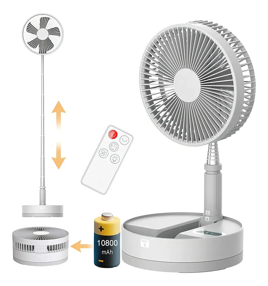 Ventilador oscilante portátil Aihanch, ventilador recarregável
