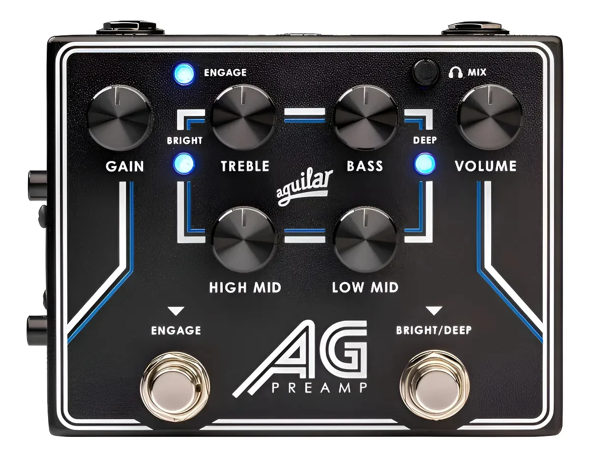 Pedal Aguilar Ag Preamp Para Baixo Preto