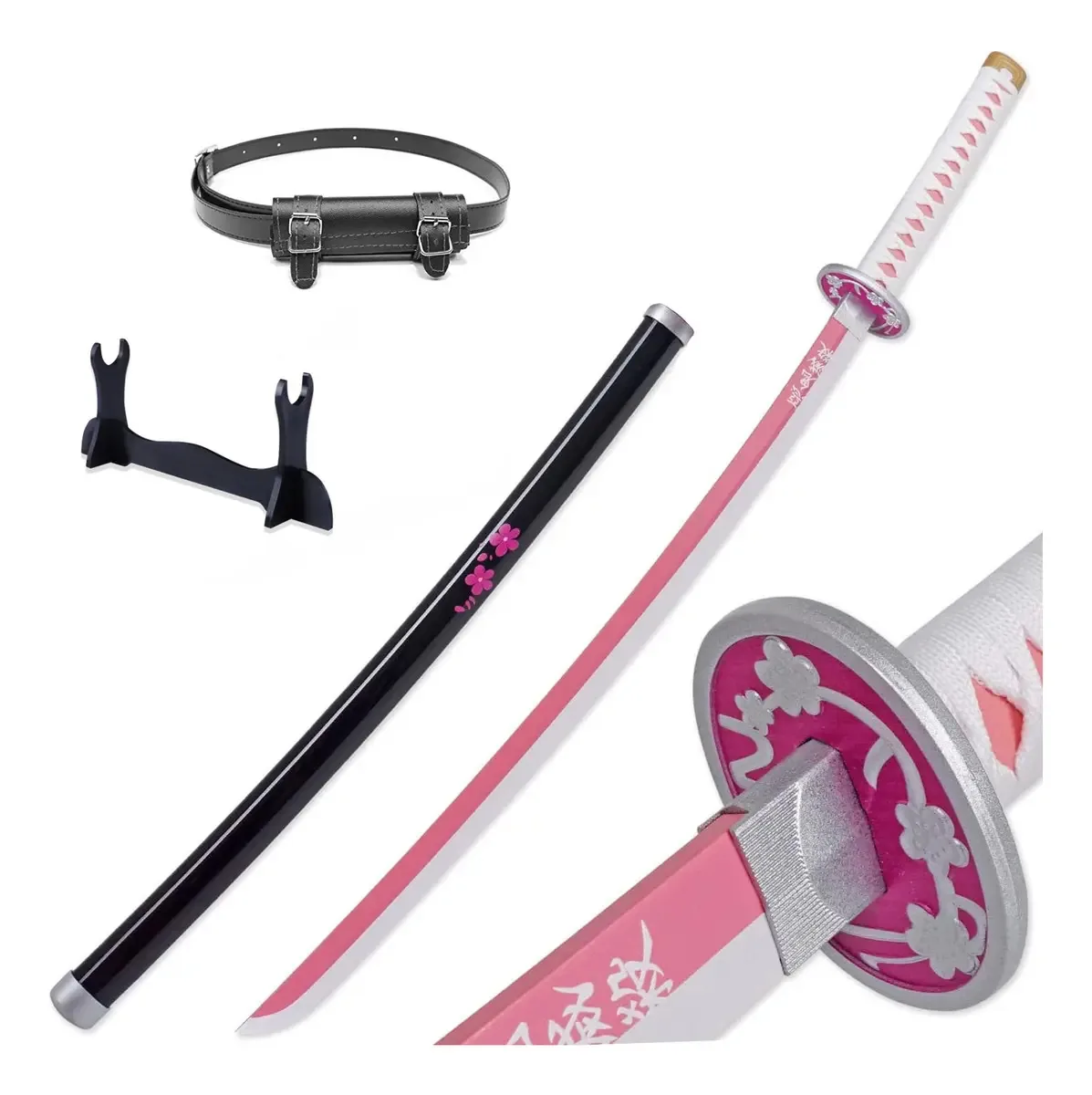 Coleção de espadas Katana Demon Slayer de madeira de 104 cm