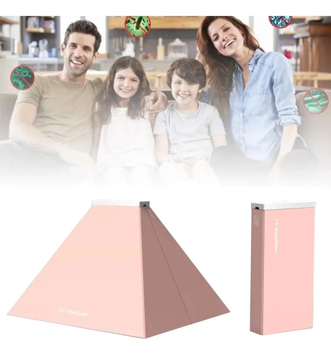 Esterilizadores Ycdz Ysc-056 Portátil para Desinfecção por Luz UV Esterilizador para Smartphone Limpeza de Roupas Íntimas Caixa de Esterilização (cor: rosa)
