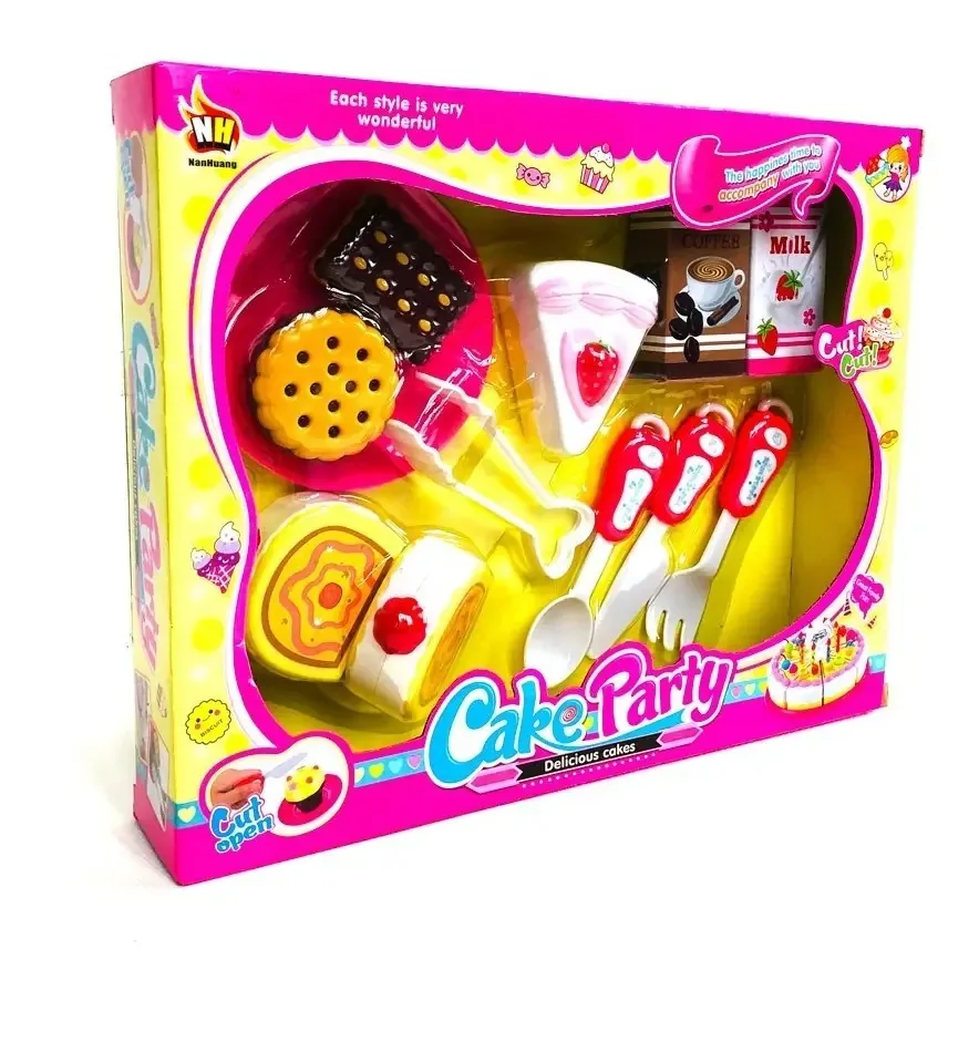 Conjunto de comida de brinquedo de 11 peças para bolos e sobremesas