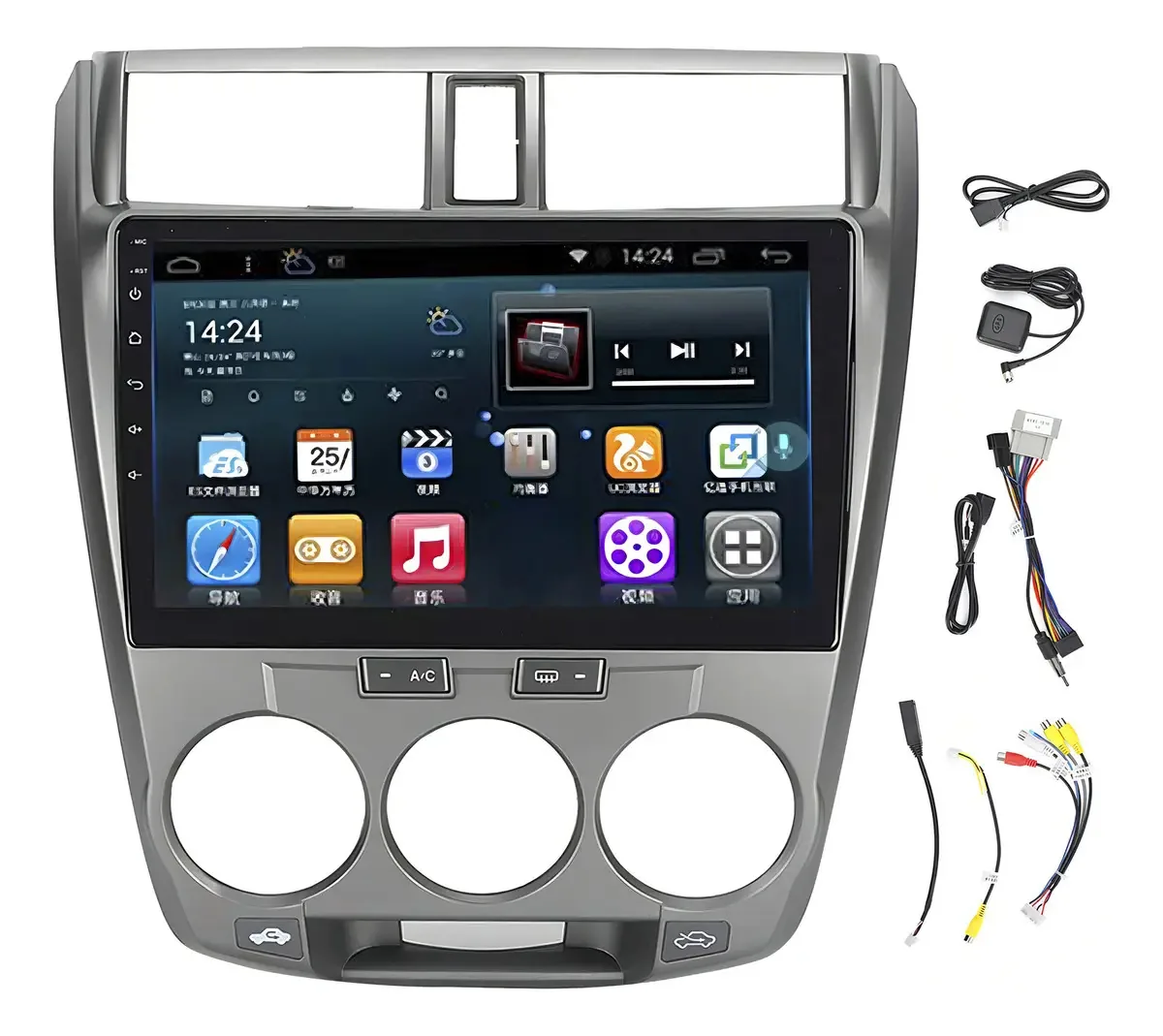 Navegação Gps Para Carro Para Reprodutor De Rádio Estéreo Android Adequado Para Honda City