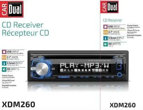 Som automotivo Dual XDM260 com USB