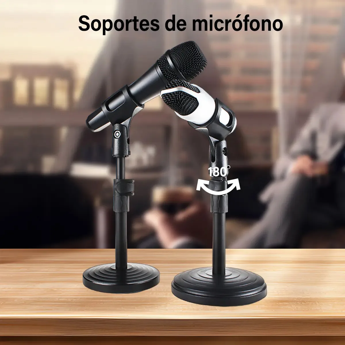 Base de suporte de microfone de metal de disco de estúdio profissional, tripé de microfone, suporte de microfone,