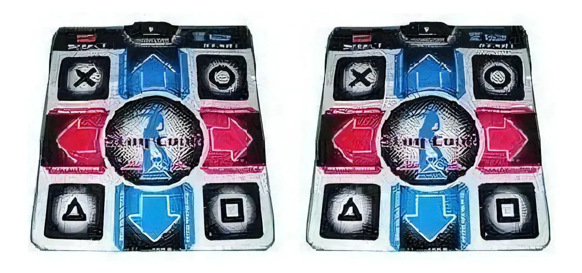 Dois tapetes de dança Dance Dance Revolution para PS2 da Dance Dance Revolution