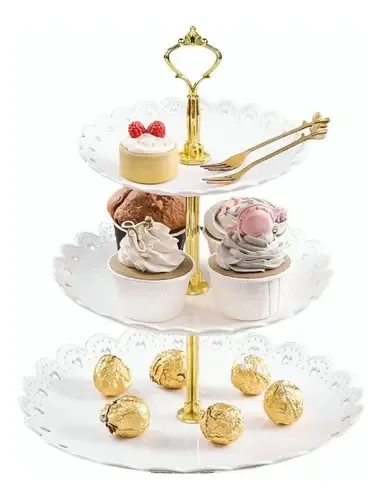 Suporte de cupcakes e sobremesas de 3 camadas