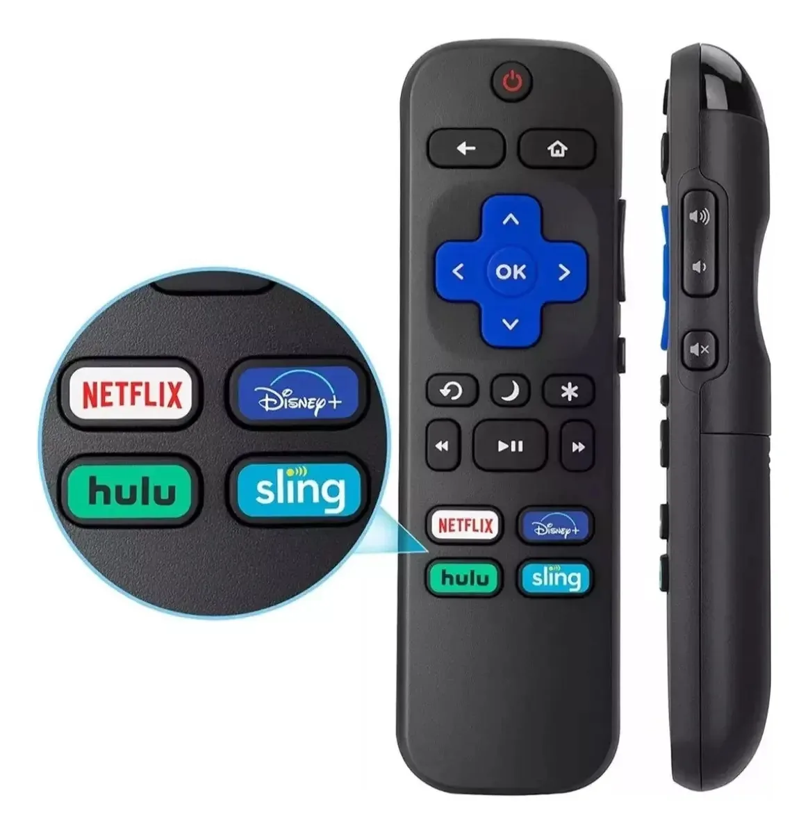 Controle central para TV compatível com Roku Philips Jvc Sharp Onn Tcl TV com aplicativos