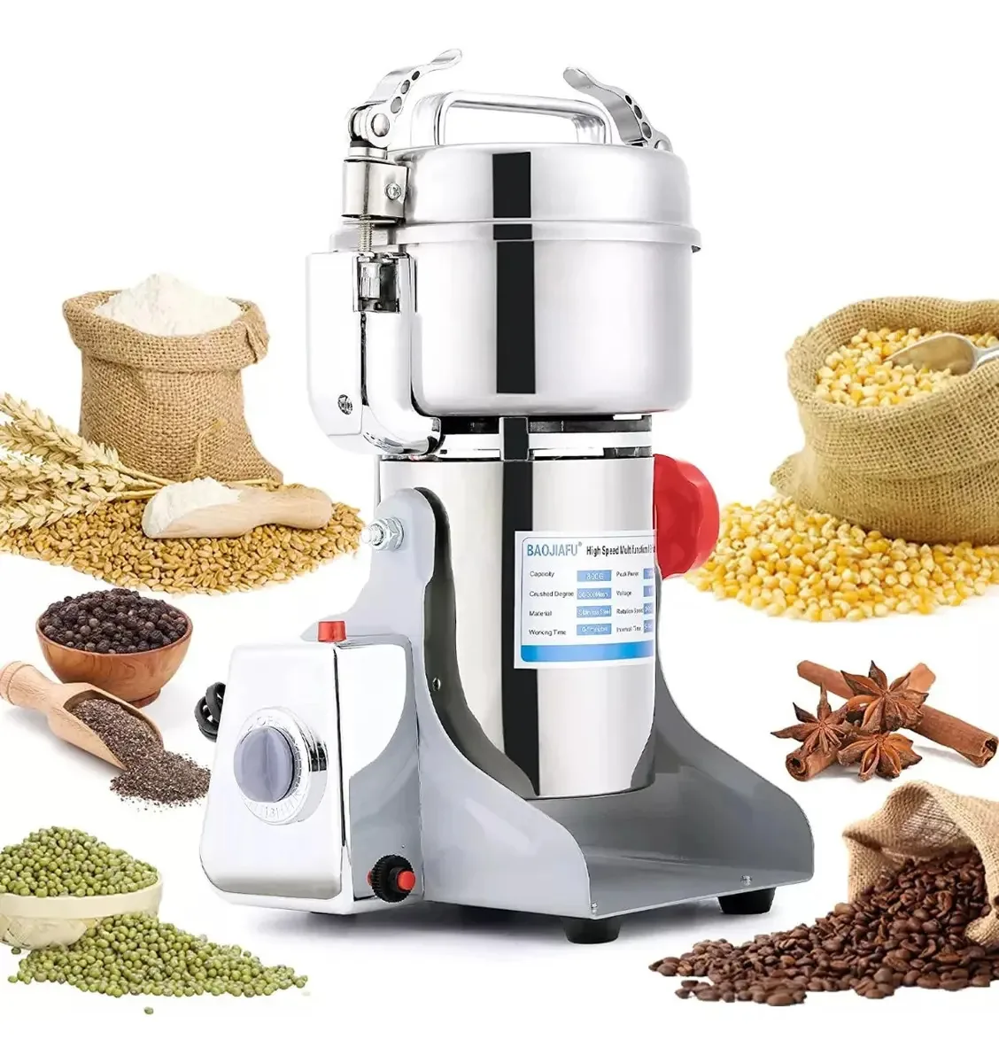 Moinho pulverizador elétrico de grãos e ervas Pl 800 Gr Cdwu