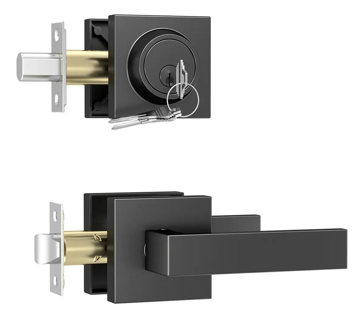 Fechaduras elétricas inteligentes digitais Foxgard Jxs01, cor preta
