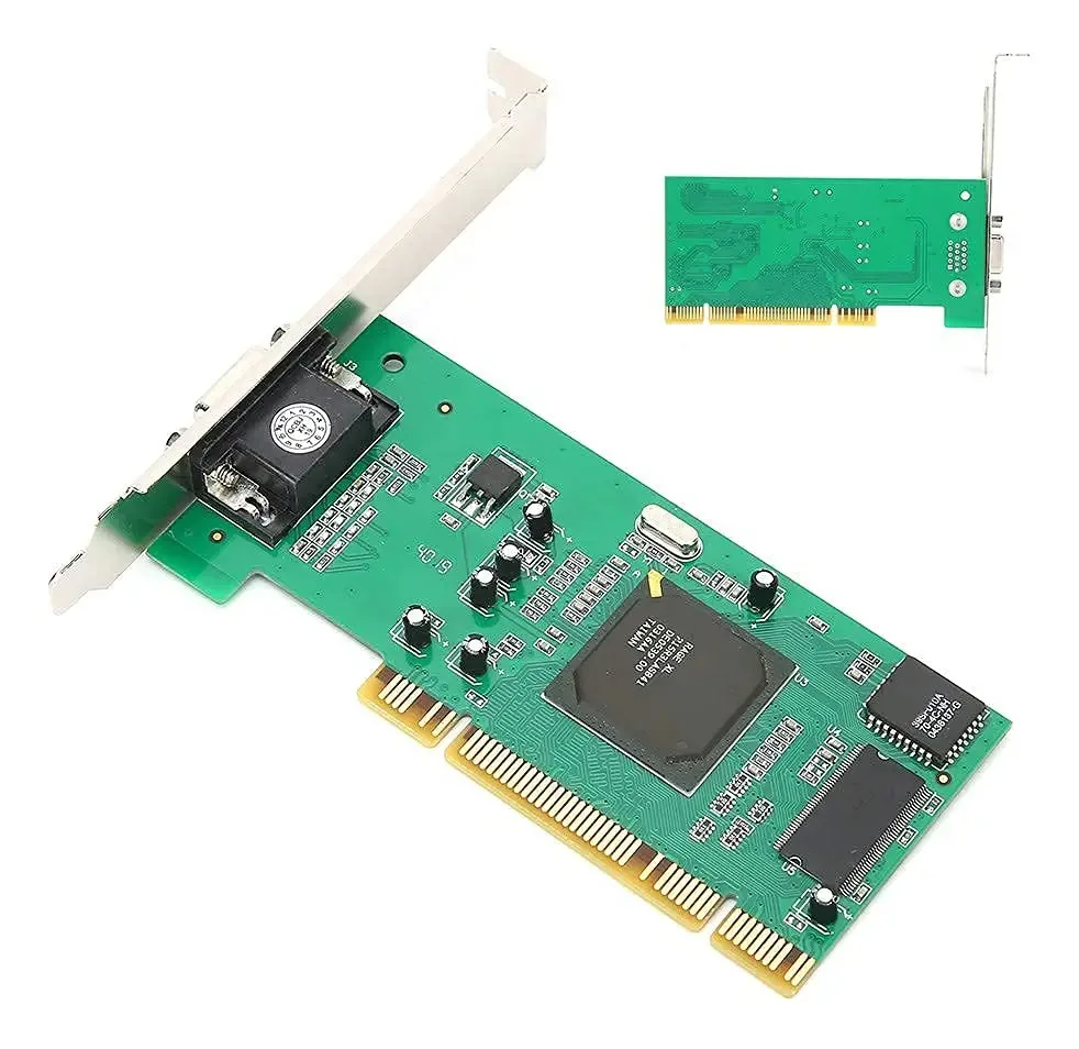 Zopsc Placa Gráfica Vga Pci 8mb 32bit Placa Gráfica De Vídeo De Mesa Acessórios De Computador Tela Múltipla Para Ati Rage X