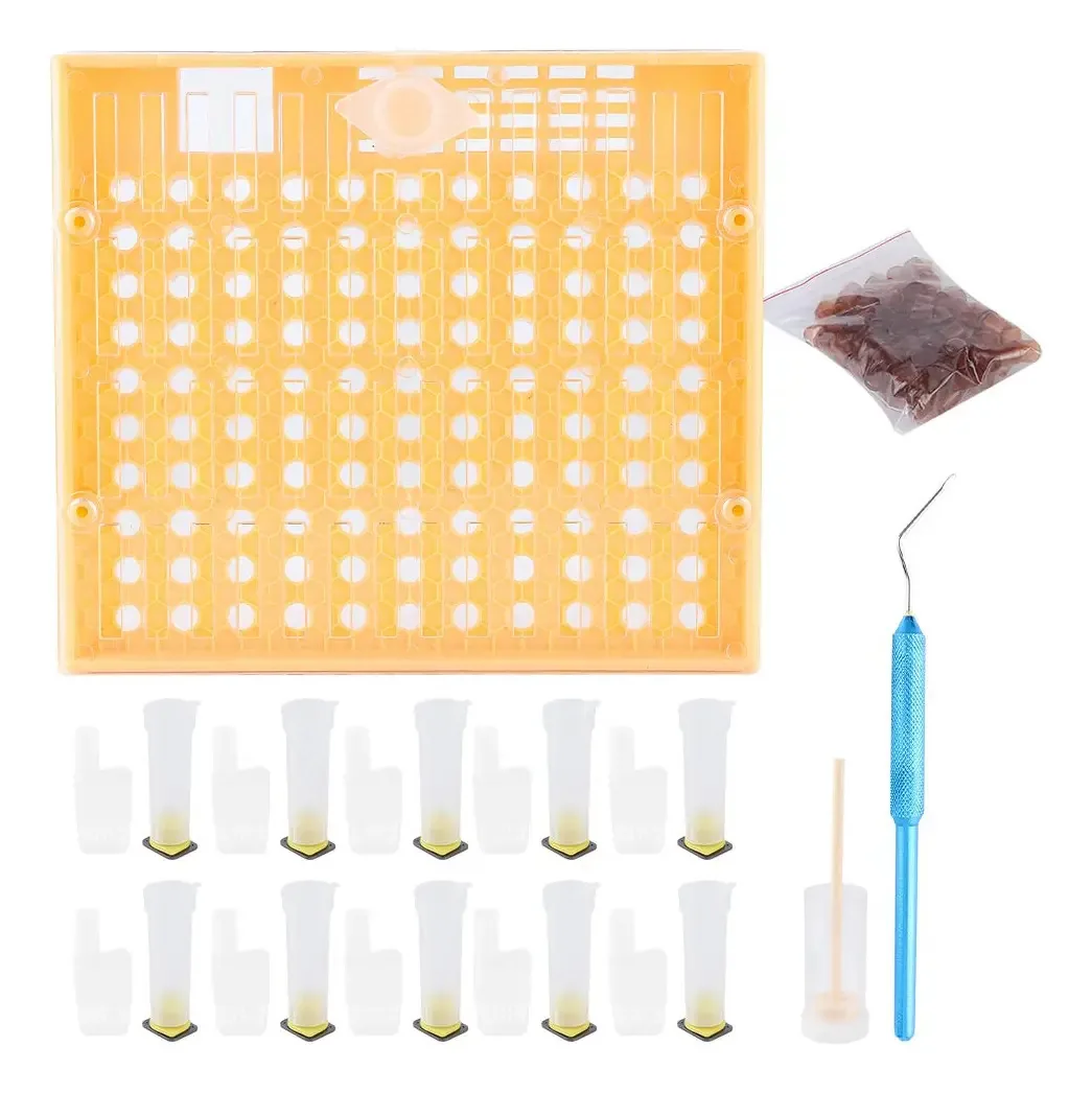 Kit de Sistema de Criação de Abelha Rainha, caixa de Criação de Rainhas, ferramentas de Apicultura de Plástico Copa de Criação de Abelhas, Kit de Criação de Rainha, Caixa de Criação de Apicultura...