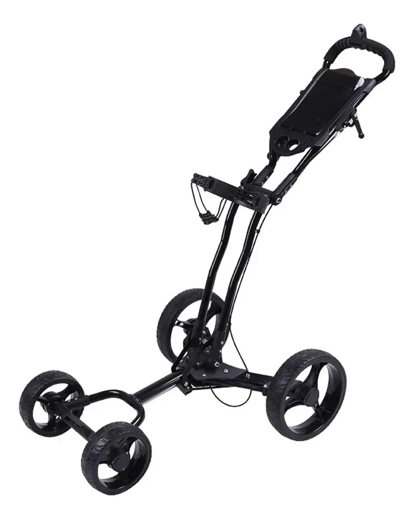 Carrinho de Golfe Carrinho de Golfe de Quatro Rodas Campo de Golfe Bolsa de Golfe Carrinho de Puxar Dobrável para Jovens