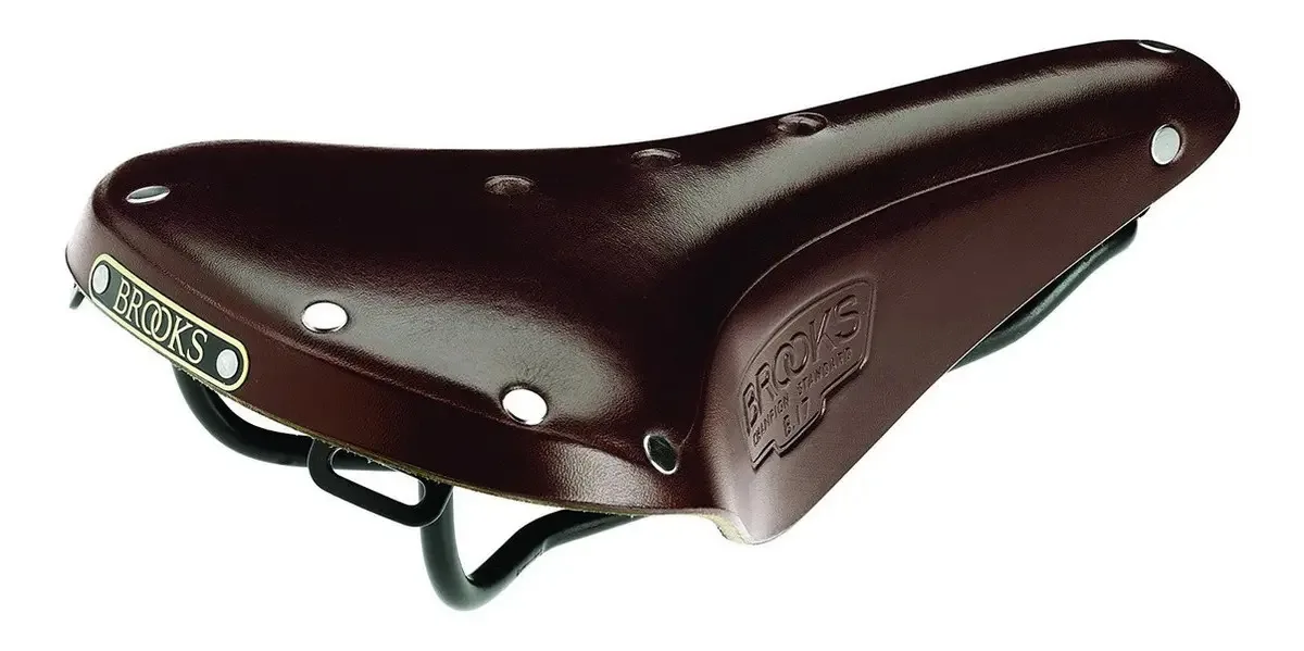 Assento de bicicleta marrom antigo B17
