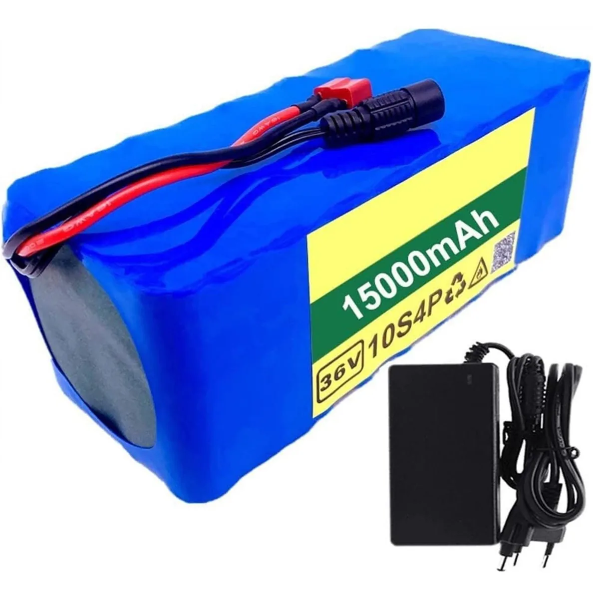 Bateria Para Bicicleta Elétrica, Bateria De Íons De Lítio 10s4p, Bateria De Alta Potência De 36v 15000mah, Com Carregador Bms+42v2a, Para Motor De 350w 500w 750w1000w
