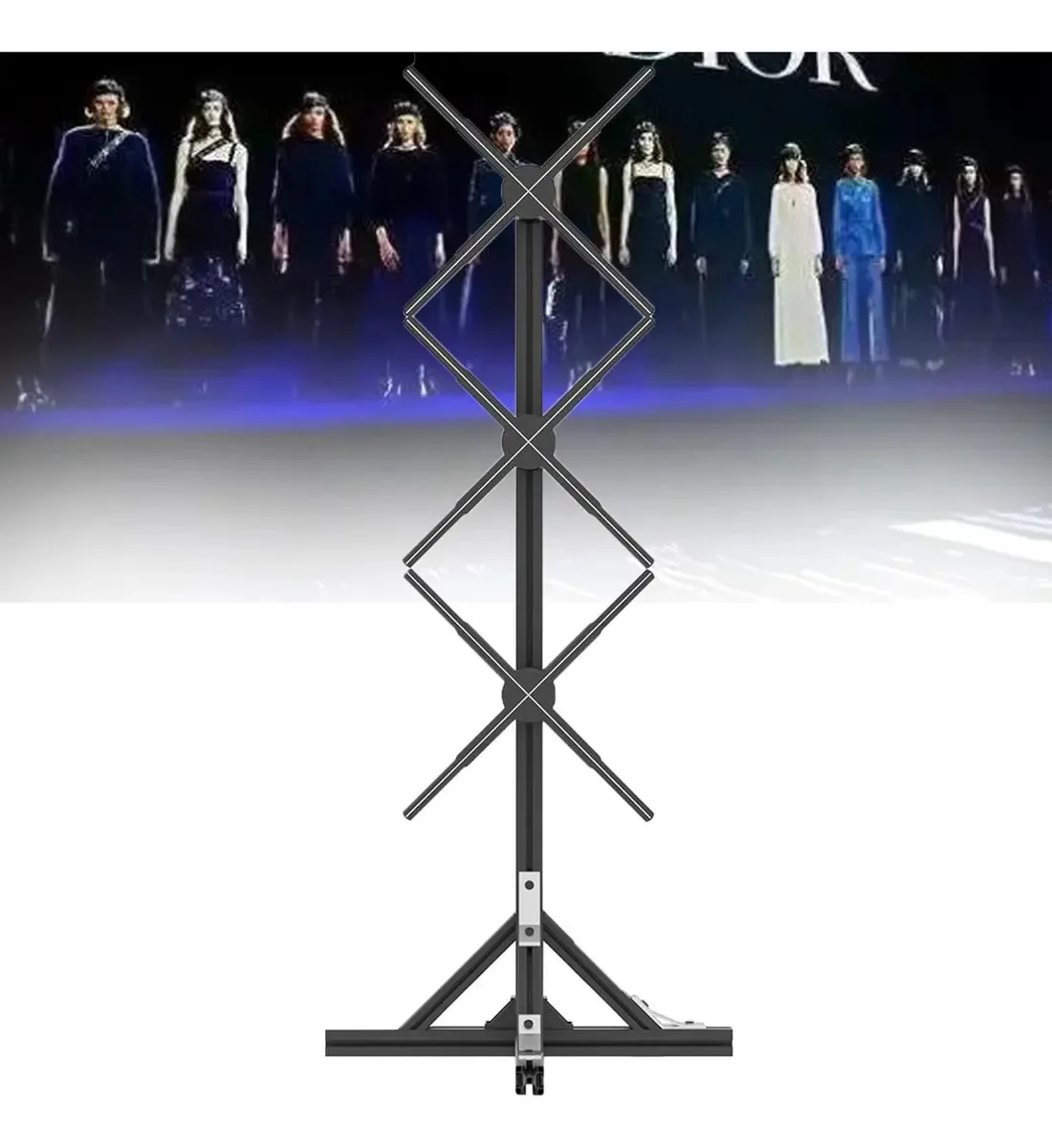 Cuiymxsc Ventilador de Holograma 3D, Projeção de Holograma Giratória de Máquina de Publicidade Vertical de 20,5 Polegadas, para Visualização de Fotos e Vídeos, Ideal para Cartazes de Lojas