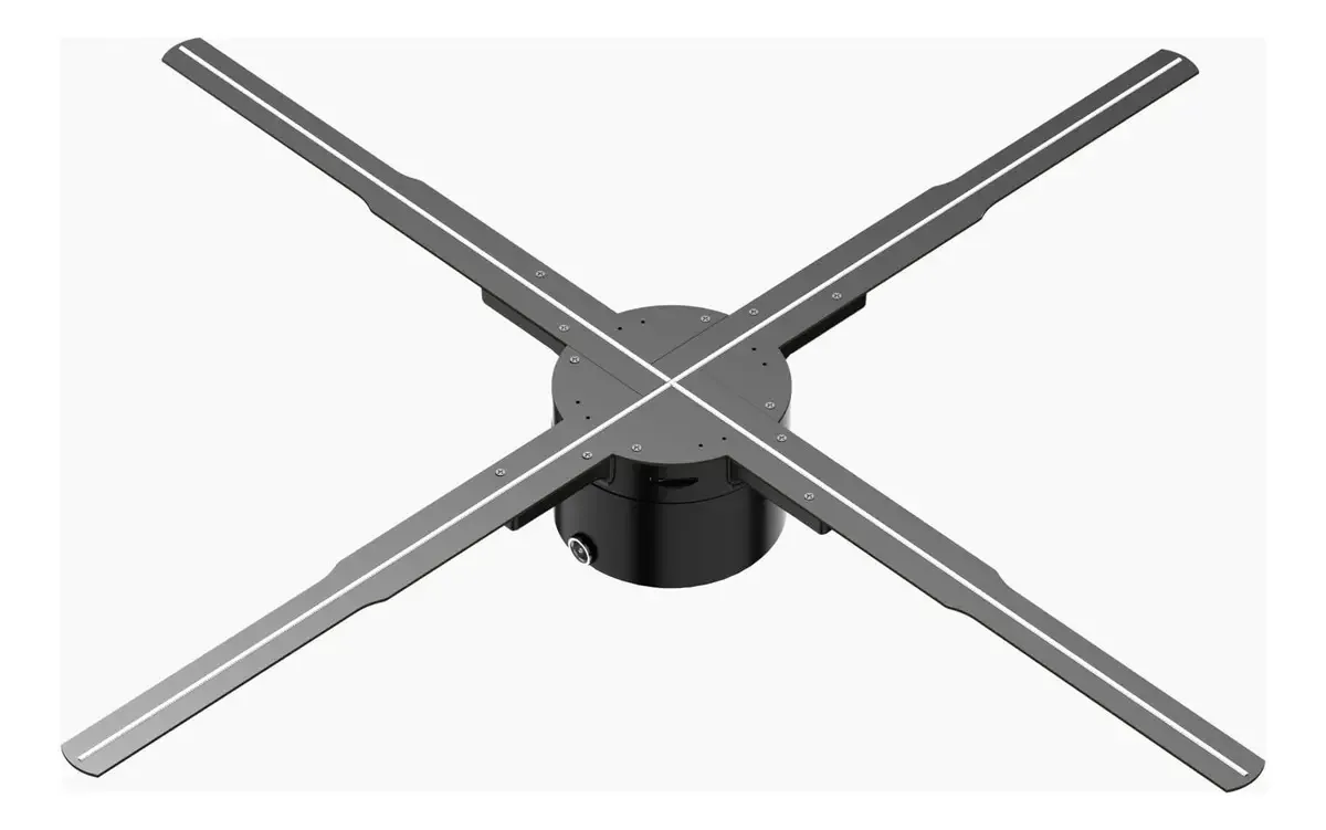 Ventilador de holograma 3D Cuiymxsc, ventilador de tela publicitária de 24,4 polegadas, ventilador de holograma de alto brilho, publicidade em projetor de vídeo holográfico a olho nu