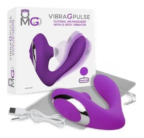 Massageador de ar e sucção Omg com vibrador G Spot Violet