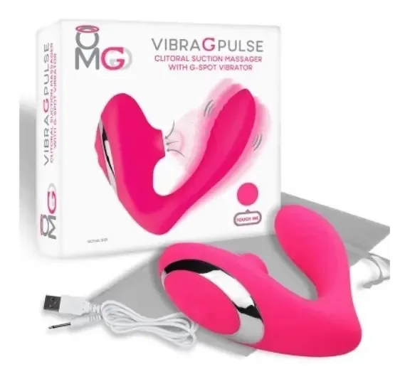 Massageador de ar e sucção Omg Pink G-spot com vibrador