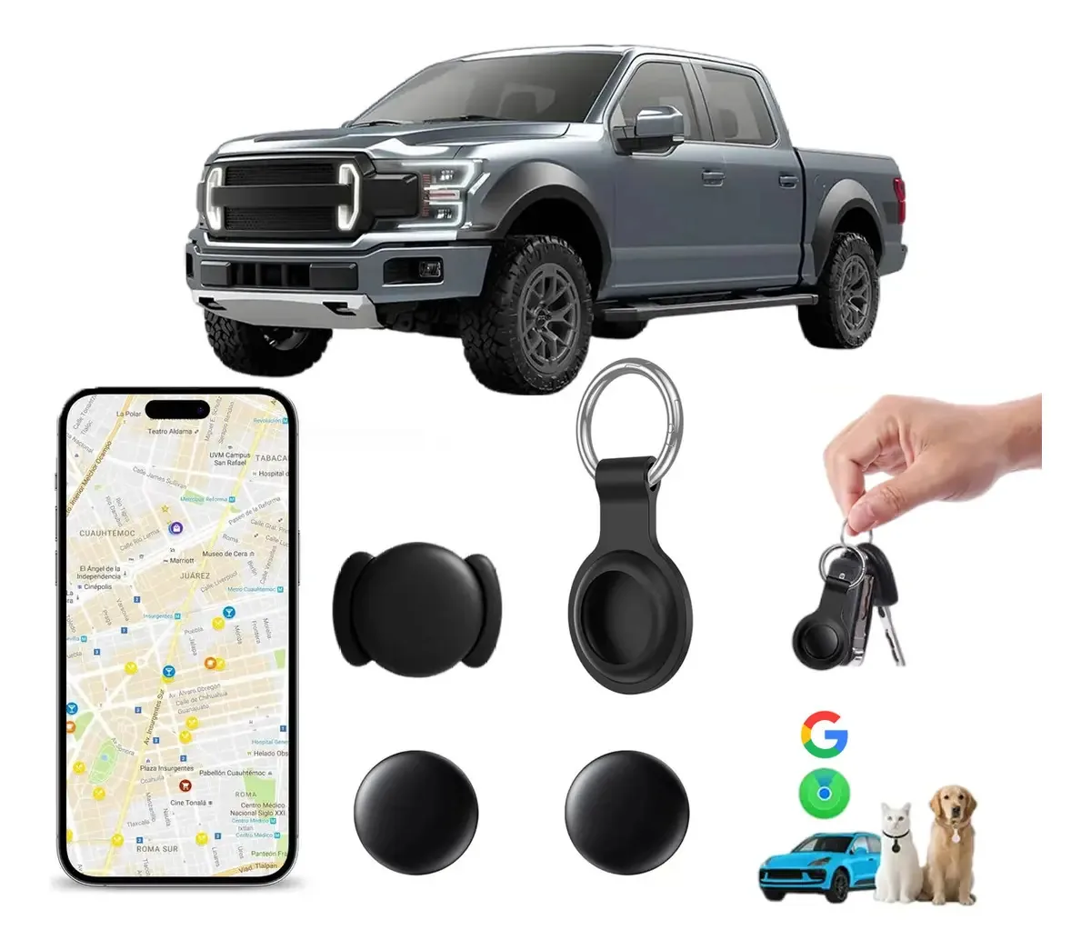 Mini localizador GPS para carros, Android/iOS Universal