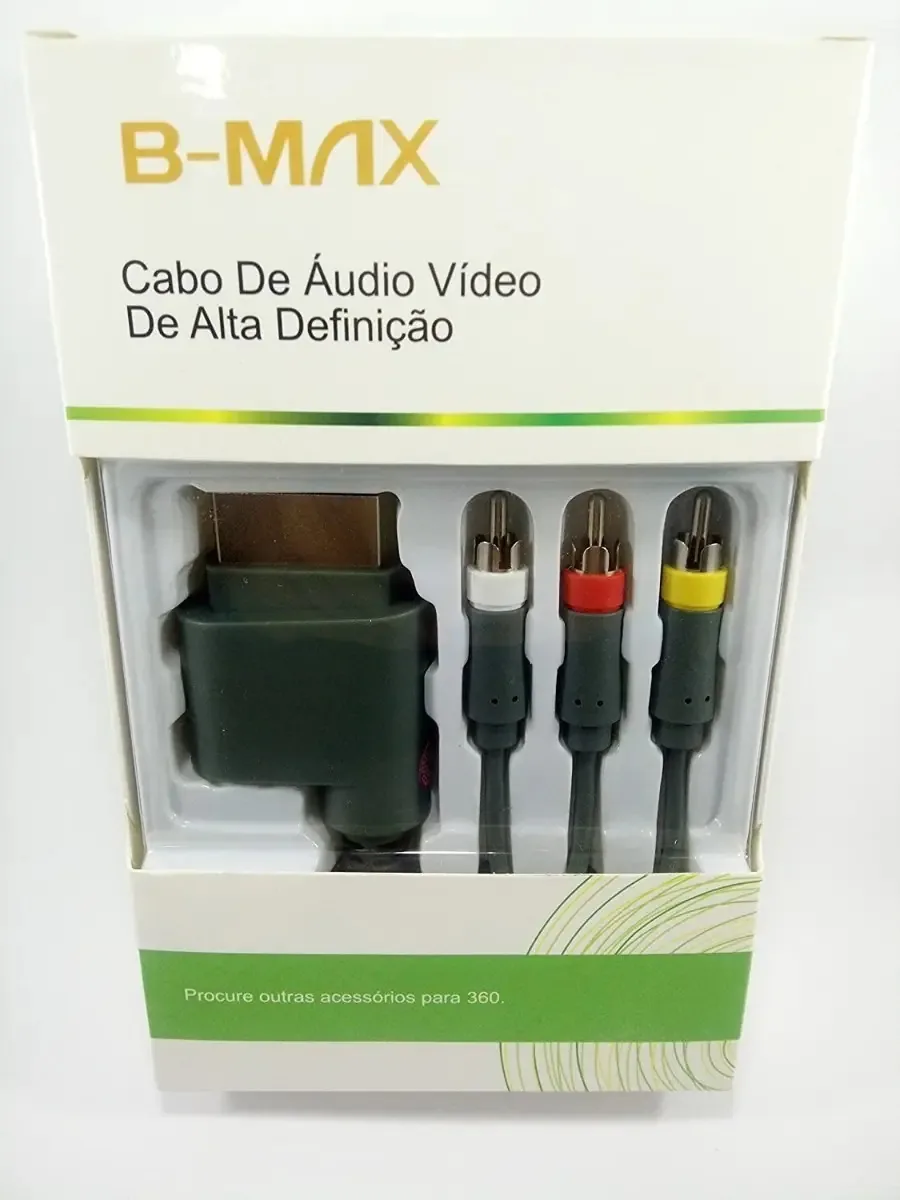 Cabo Adaptador RCA Áudio Vídeo Xbox 360 B-Max