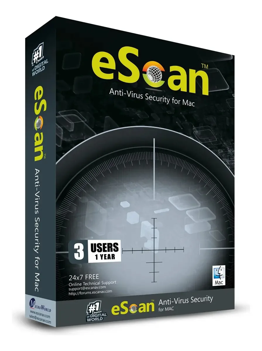 Software de Segurança Escan Antivirus para Mac Software de Antivírus de Segurança na Internet para Mac 2019 Proteção Total | 3 Dispositivos, 1 Ano [Download/Cartão de Acesso para Mac]