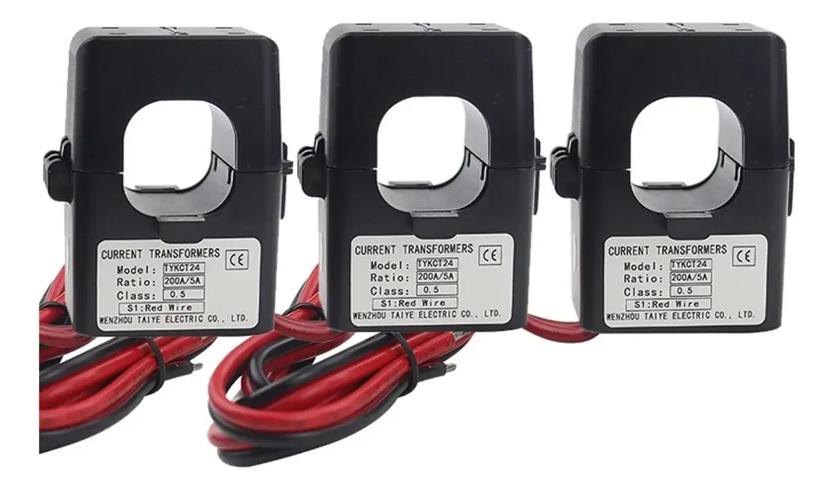 Transdutor de corrente alternada, transformador de corrente de núcleo dividido de 3 núcleos, sensor de corrente Kct 24 Clamp Ct 100a 200a 300a 400a Ct (cor: 3 250 (5a)) Col