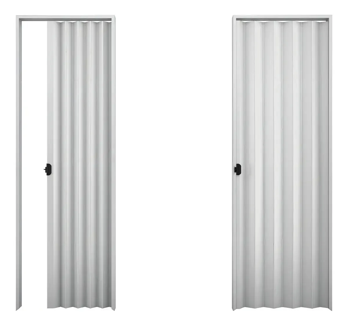 Portas dobráveis de PVC cinza 1,00 x 2,10