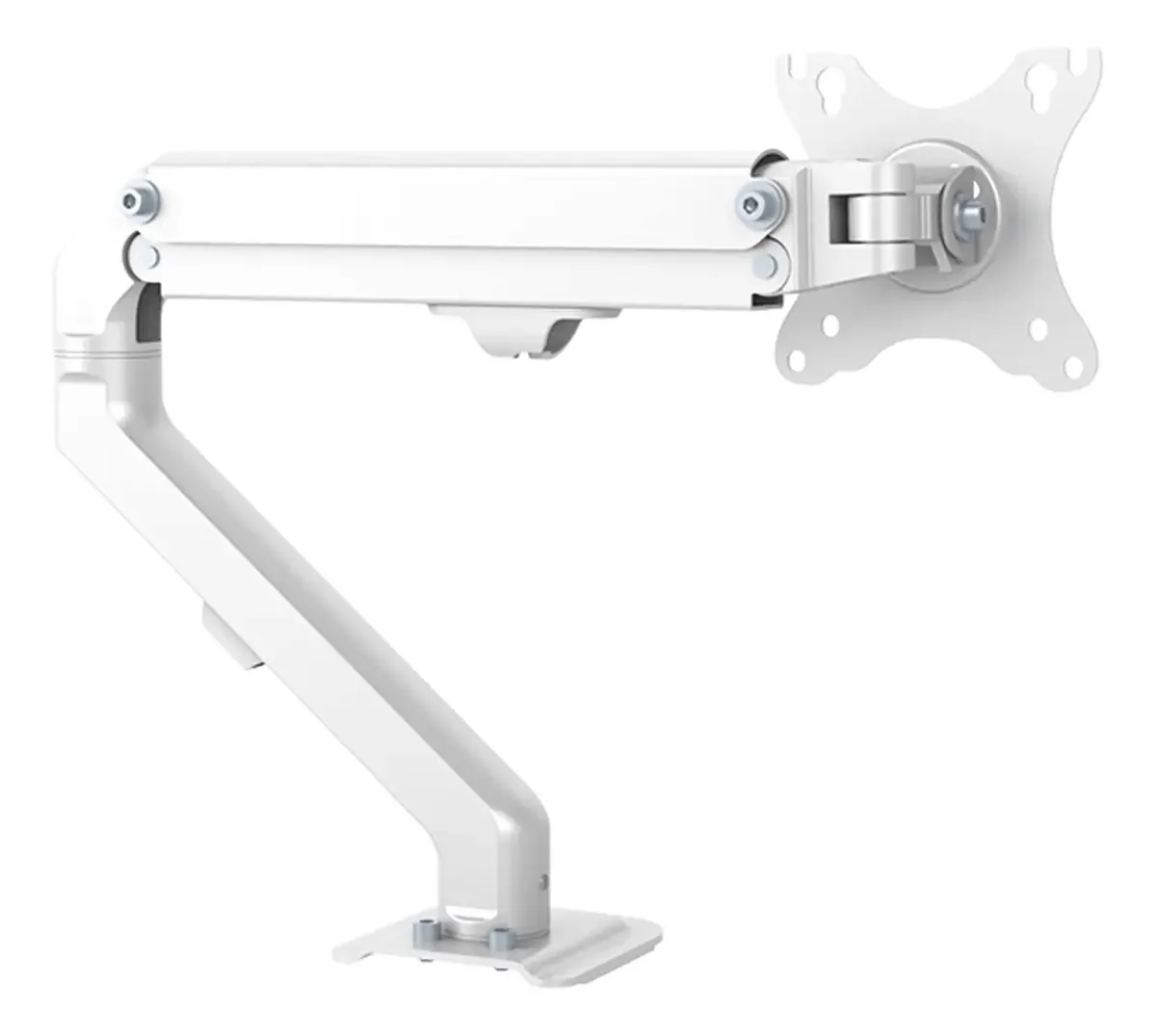 Suporte de Monitores Suporte de Monitor Único Mola Mecânica Suporte de Suporte de Monitor Braço de Monitor Branco Suporte de Mesa Compatível com Tela Plana/Curva de 17 -32, Braço de Monitor