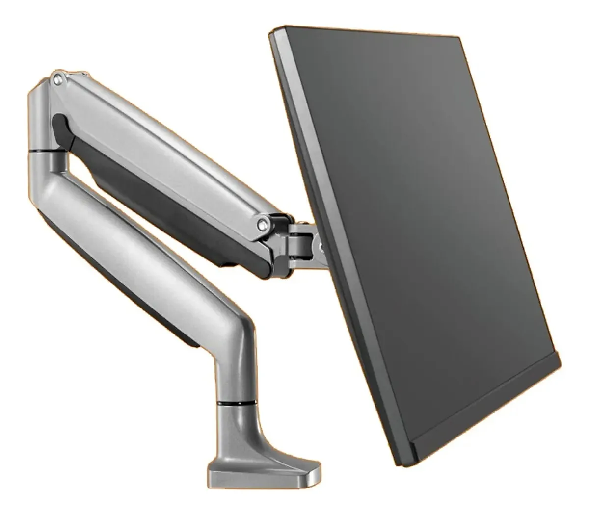 Suporte de monitor Braço de monitor de liga de alumínio Montagem em monitor único Monitor de mola a gás Monitor de altura/inclinação/velocidade/rotação do braço Suporte de monitor ajustável,...