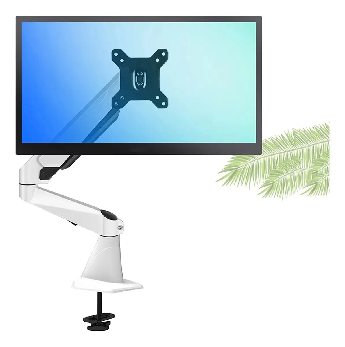 Suporte de Monitores Braço para Monitor Montagem de Mesa para Monitor Único Braço Longo Suporte para Monitor com Mola a Gás Montagem na Parede Suporte VESA de Altura Ajustável para Tela de 15...