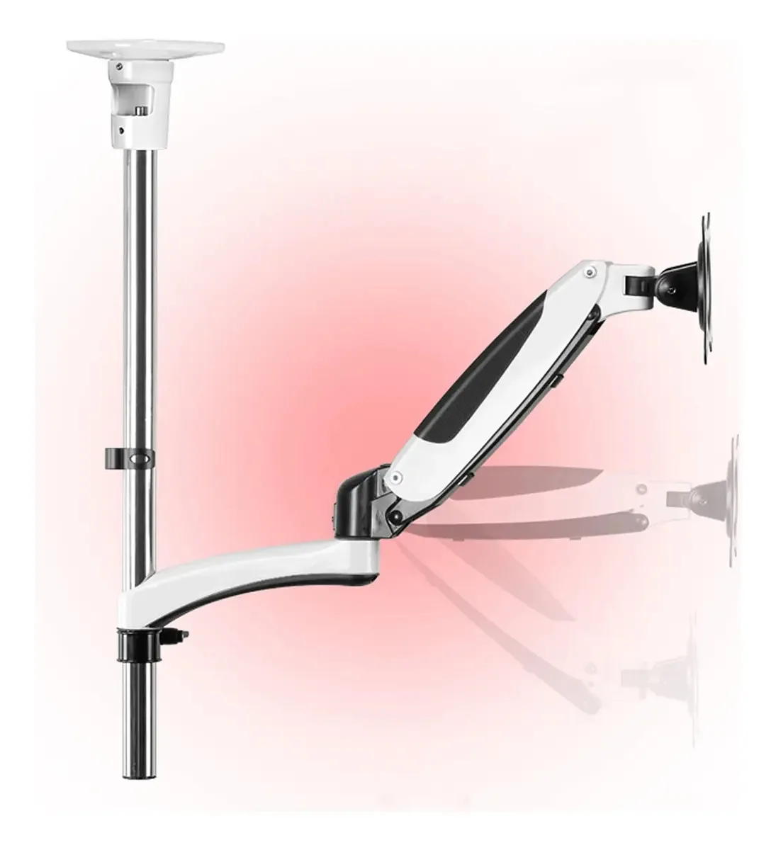 Suporte de Monitores Braço de Monitor Suporte de Monitor Individual Suporte de Montagem de Monitor de Teto Ajustável 15 -27 Braço de Suporte de Monitor com Mola a Gás com Vesa 75x75/100x100, Suporta