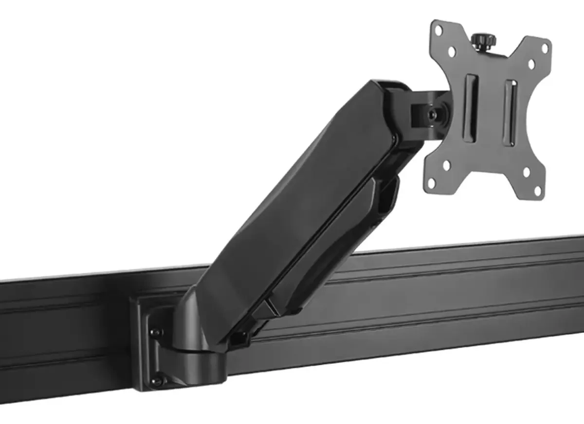 Suporte de Monitores Braço de Monitor Suporte de Montagem de Monitor Único de 13-27 Suporte de Inclinação e Giro Montado na Parede Braço de Suporte de Monitor com Mola a Gás, Suporta Até 14